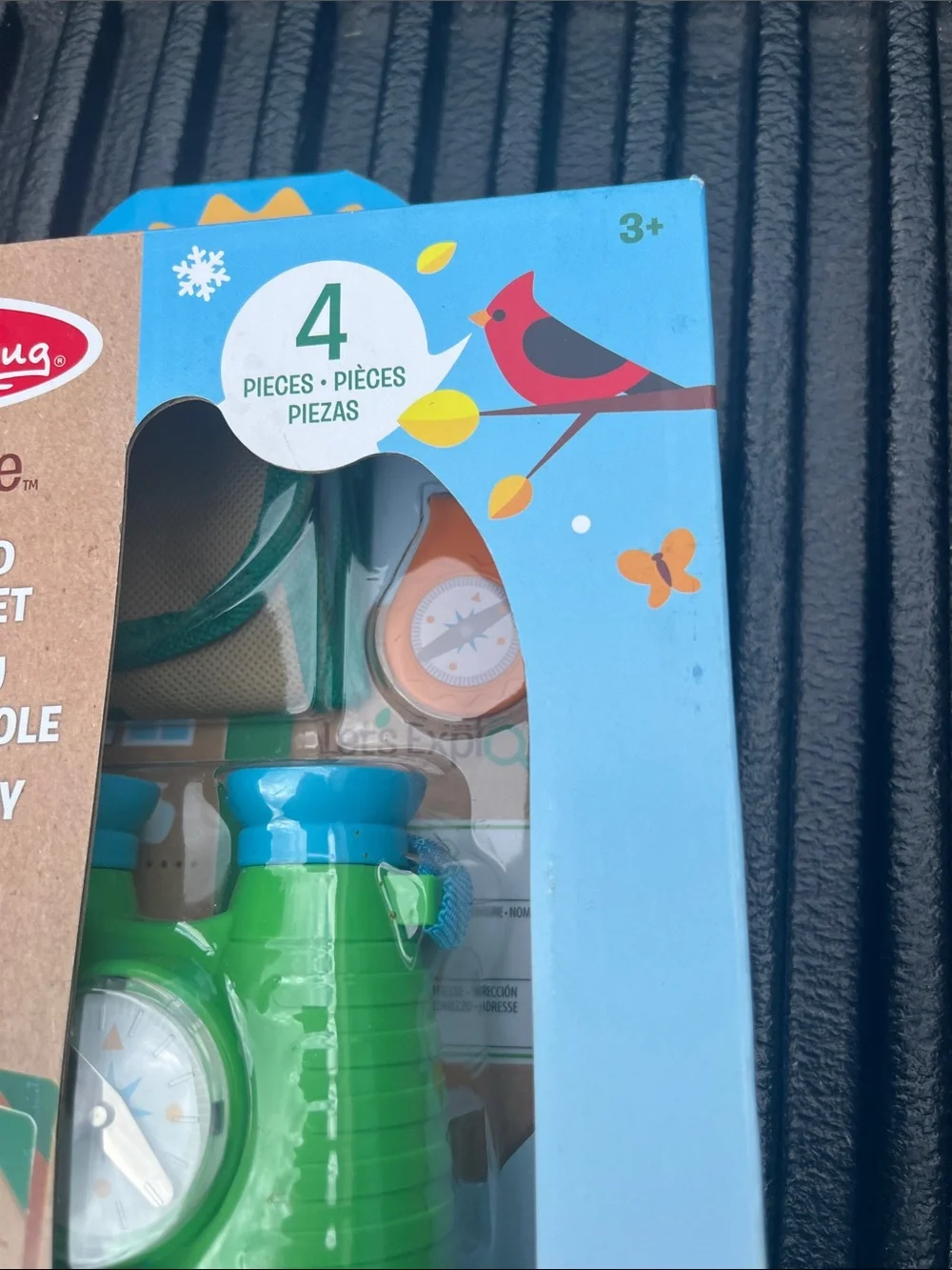 Melissa & Doug Green and Blue Binoculars with Compass Play Set
